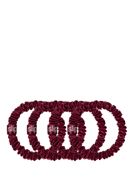 Slip® Pure Silk Skinny Scrunchies, Maroon