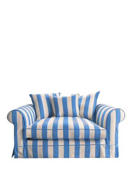 John Lewis x Sophie Conran Salthrop Scatter Back Snuggler, Cornish Blue Stripe