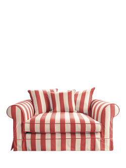 John Lewis x Sophie Conran Salthrop Scatter Back Snuggler, Petunia Red Stripe