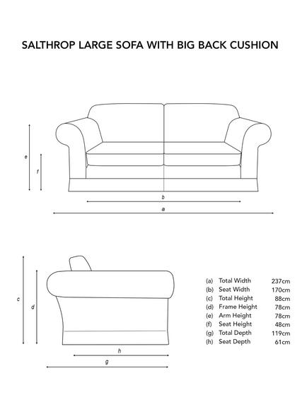 John Lewis x Sophie Conran Salthrop Large Sofa - view 2, Bruges Navy