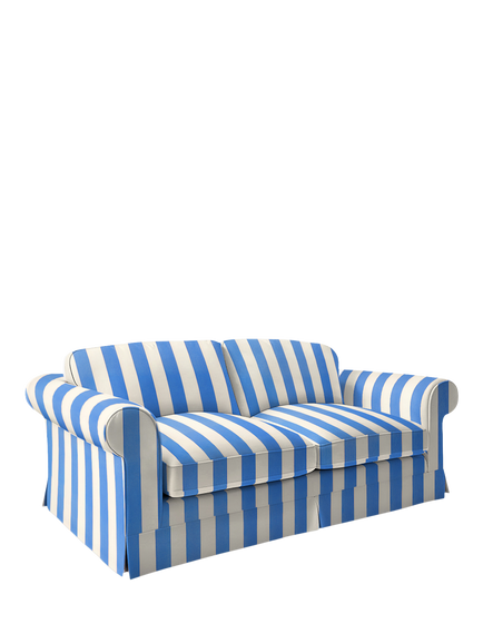 John Lewis x Sophie Conran Salthrop Large Sofa - view 2, Cornish Blue Stripe