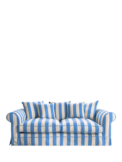 John Lewis x Sophie Conran Salthrop Scatter Back Large Sofa, Cornish Blue Stripe