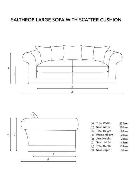 John Lewis x Sophie Conran Salthrop Scatter Back Large Sofa - view 2, Bruges Navy