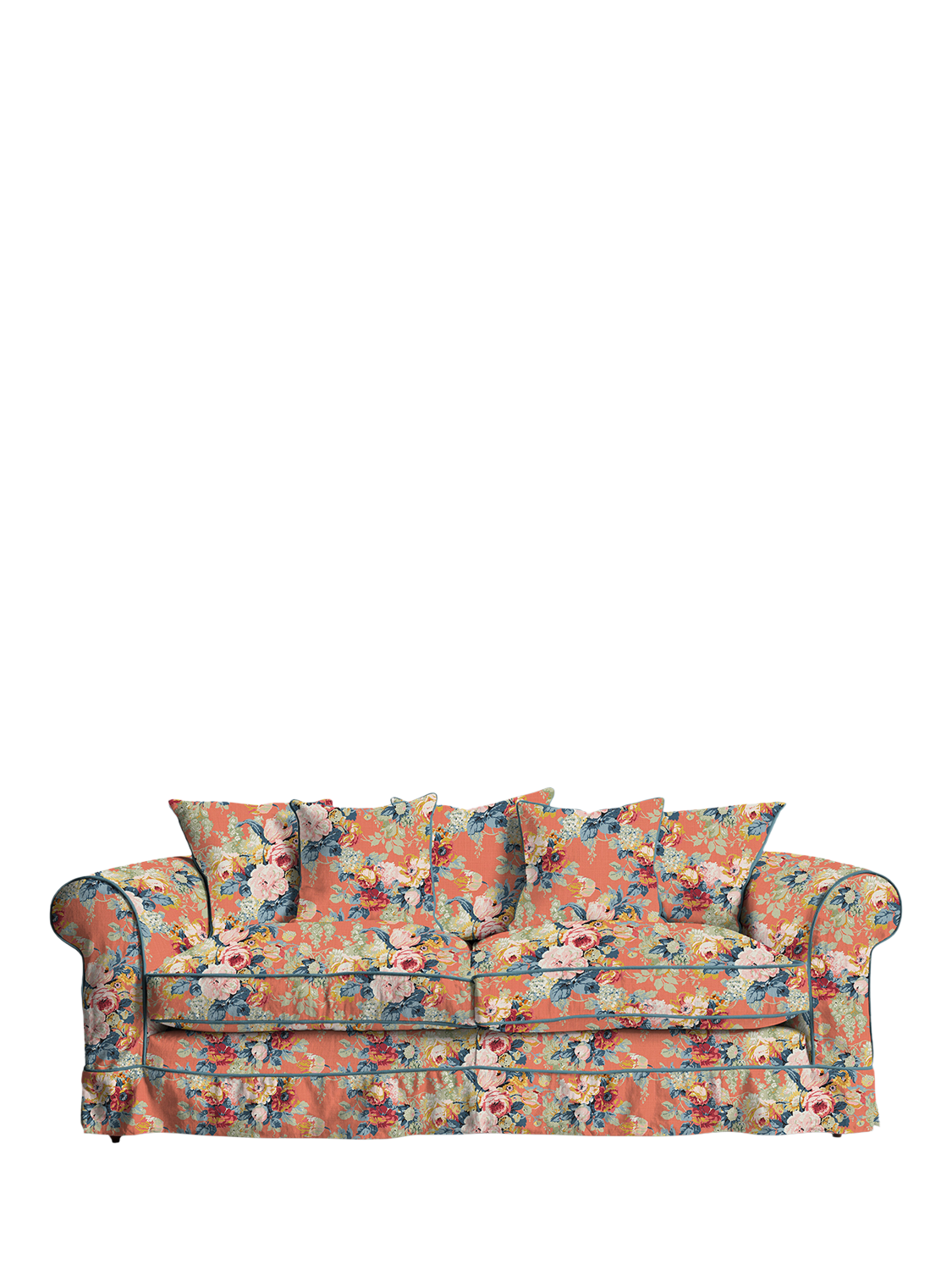 Salthrop Range, John Lewis x Sophie Conran Salthrop Scatter Back Large Sofa, Coral OrangeCoral Orange