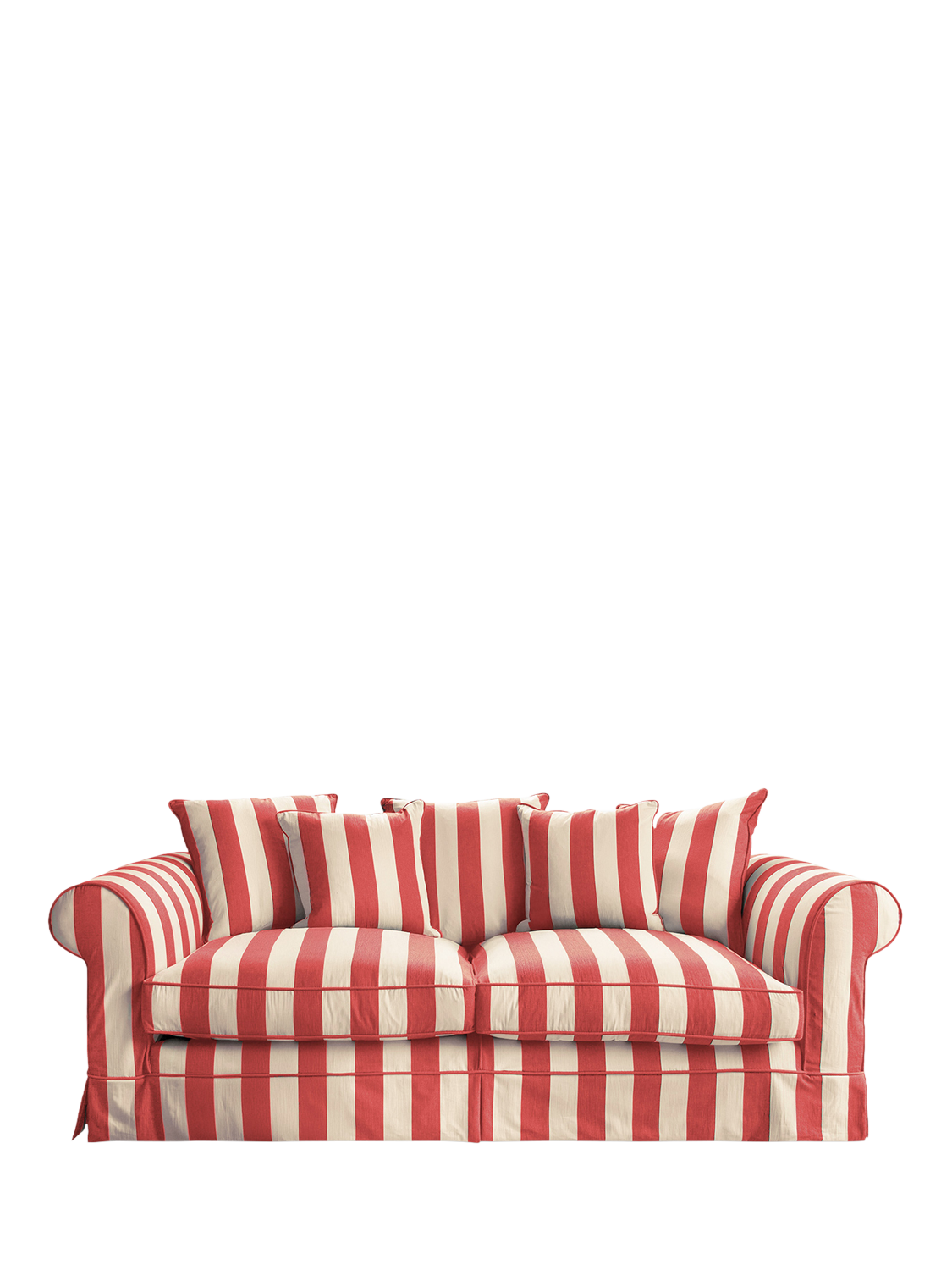Salthrop Range, John Lewis x Sophie Conran Salthrop Scatter Back Large Sofa, Petunia Red Stripe