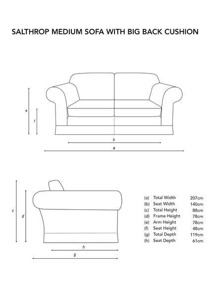 John Lewis x Sophie Conran Salthrop Medium Sofa - view 2, Coral Orange
