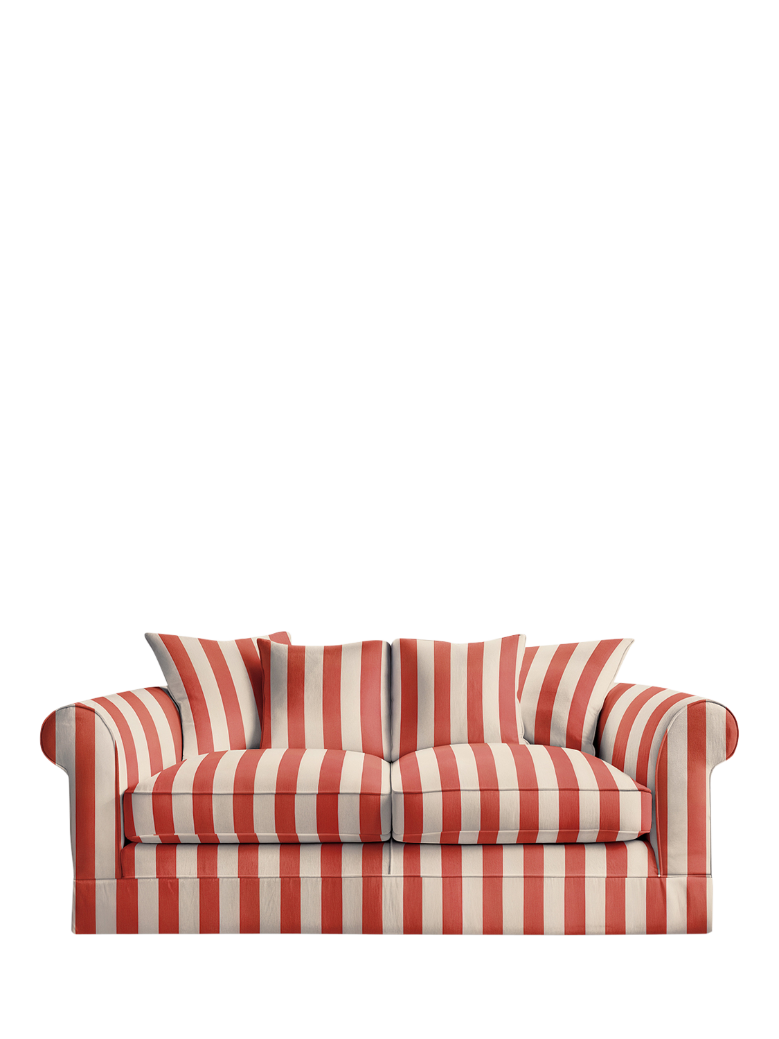 Salthrop Range, John Lewis x Sophie Conran Salthrop Scatter Back Medium Sofa, Petunia Red Stripe