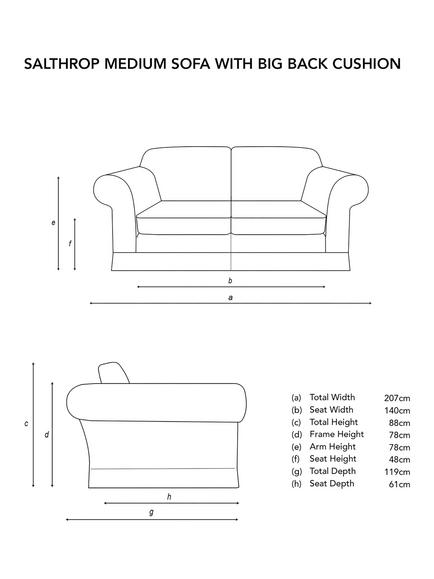 John Lewis x Sophie Conran Salthrop Medium Sofa - view 2, Bruges Navy