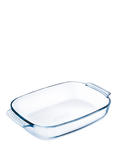 Pyrex Rectangular Glass Roasters, Set of 2, Clear