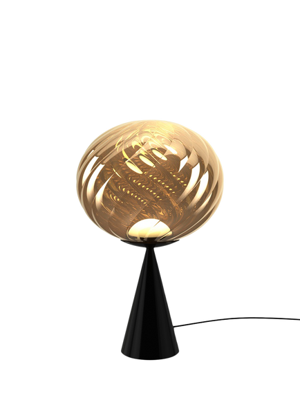 Tom Dixon Whirl Table Lamp, Gold/Black, Gold/Black