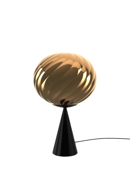 Tom Dixon Whirl Table Lamp, Gold/Black - view 2, Gold/Black