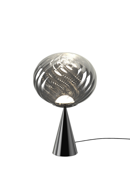 Tom Dixon Whirl Table Lamp, Silver/Black, Silver/Black