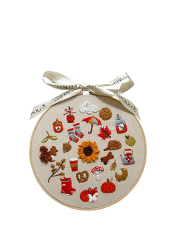 MakeBox & Co 30 Days of Autumn Stitches Embroidery Kit, Multi