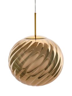 Tom Dixon Whirl Large Glass Pendant Ceiling Light, Gold - view 2, Gold