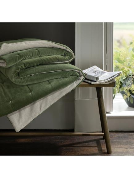 Christy Jaipur Quilted Throw - view 2, Olive