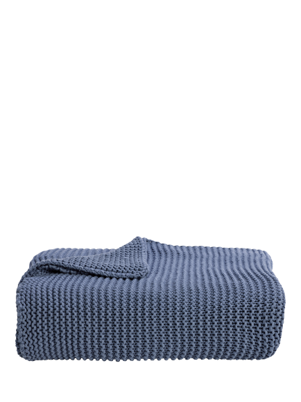 Christy Oslo Cotton Throw, Denim