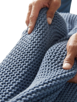 Christy Oslo Cotton Throw - view 2, Denim