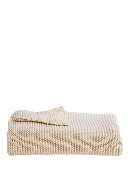Christy Oslo Cotton Throw, Ecru