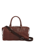 OSPREY LONDON Brixton Leather Weekender Bag, Cognac