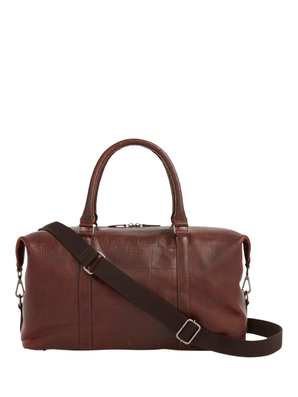 OSPREY LONDON Brixton Leather Weekender Bag, Cognac, Cognac