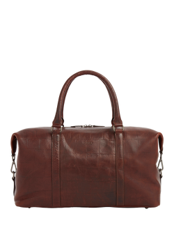 OSPREY LONDON Brixton Leather Weekender Bag, Cognac - view 2, Cognac