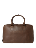 OSPREY LONDON Compass Leather Weekender Bag, Tan