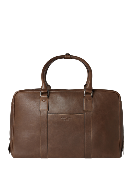 OSPREY LONDON Compass Leather Weekender Bag - view 2, Tan