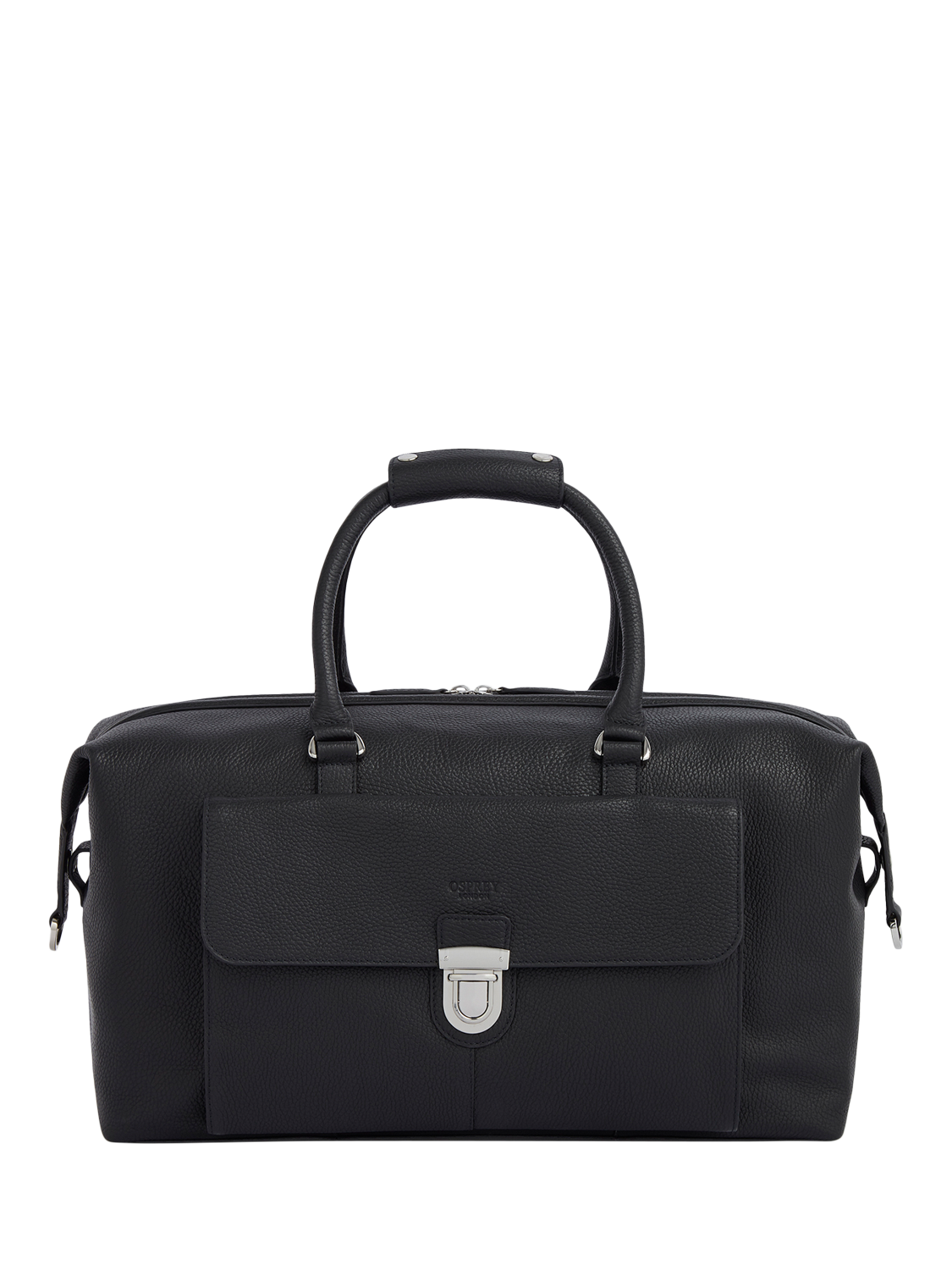 Product image 6 of 6, which shows OSPREY LONDON Leather Forest Weekender Bag, Black