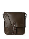 OSPREY LONDON Lorenzo Small Leather Messenger Bag, Chocolate