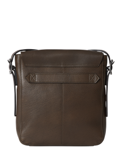 OSPREY LONDON Lorenzo Small Leather Messenger Bag, Chocolate - view 2, Chocolate