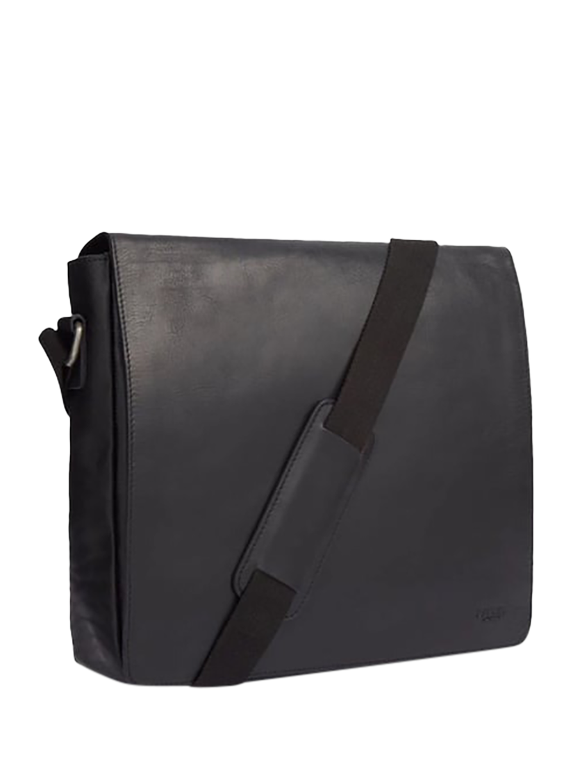 Product image 2 of 5, which shows Osprey Smithy Large Leather Messenger Bag, Black