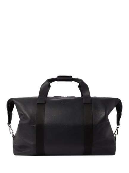 OSPREY LONDON Toby Leather Weekender Bag, Black