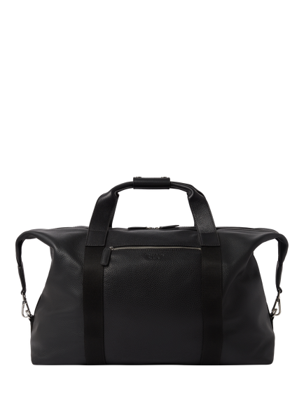 OSPREY LONDON Toby Leather Weekender Bag - view 2, Black