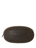 OSPREY LONDON Jenson Rugger Leather Washbag, Chocolate
