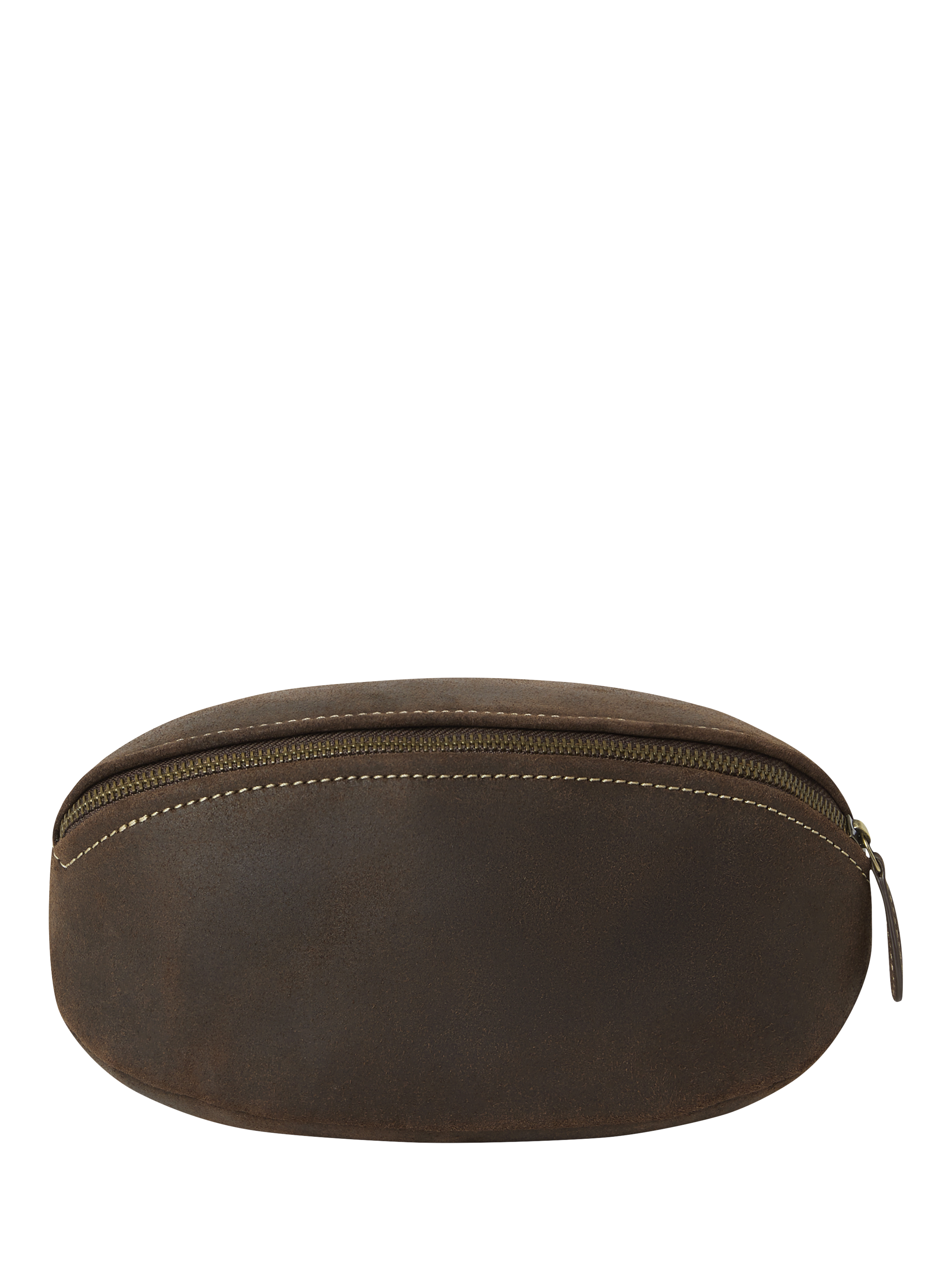 Product image 2 of 4, which shows OSPREY LONDON Jenson Rugger Leather Washbag, Chocolate