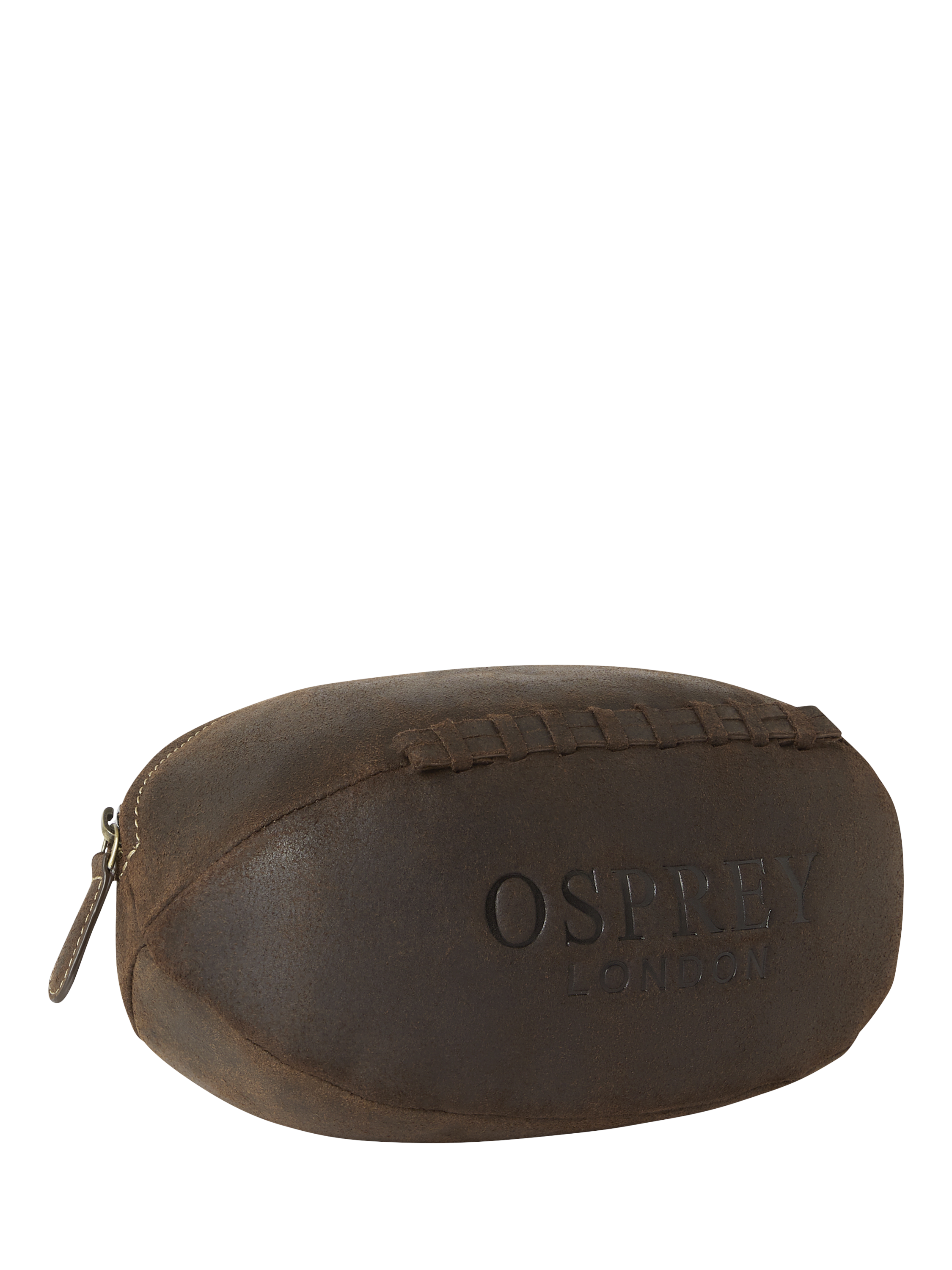 Product image 4 of 4, which shows OSPREY LONDON Jenson Rugger Leather Washbag, Chocolate