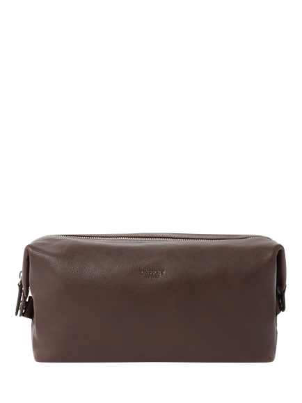OSPREY LONDON Toby Leather Washbag, Tan