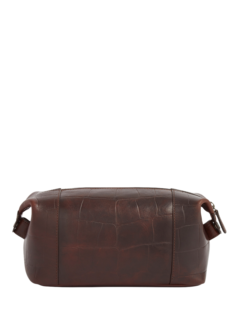 Product image 2 of 4, which shows OSPREY LONDON Brixton Leather Washbag, Cognac