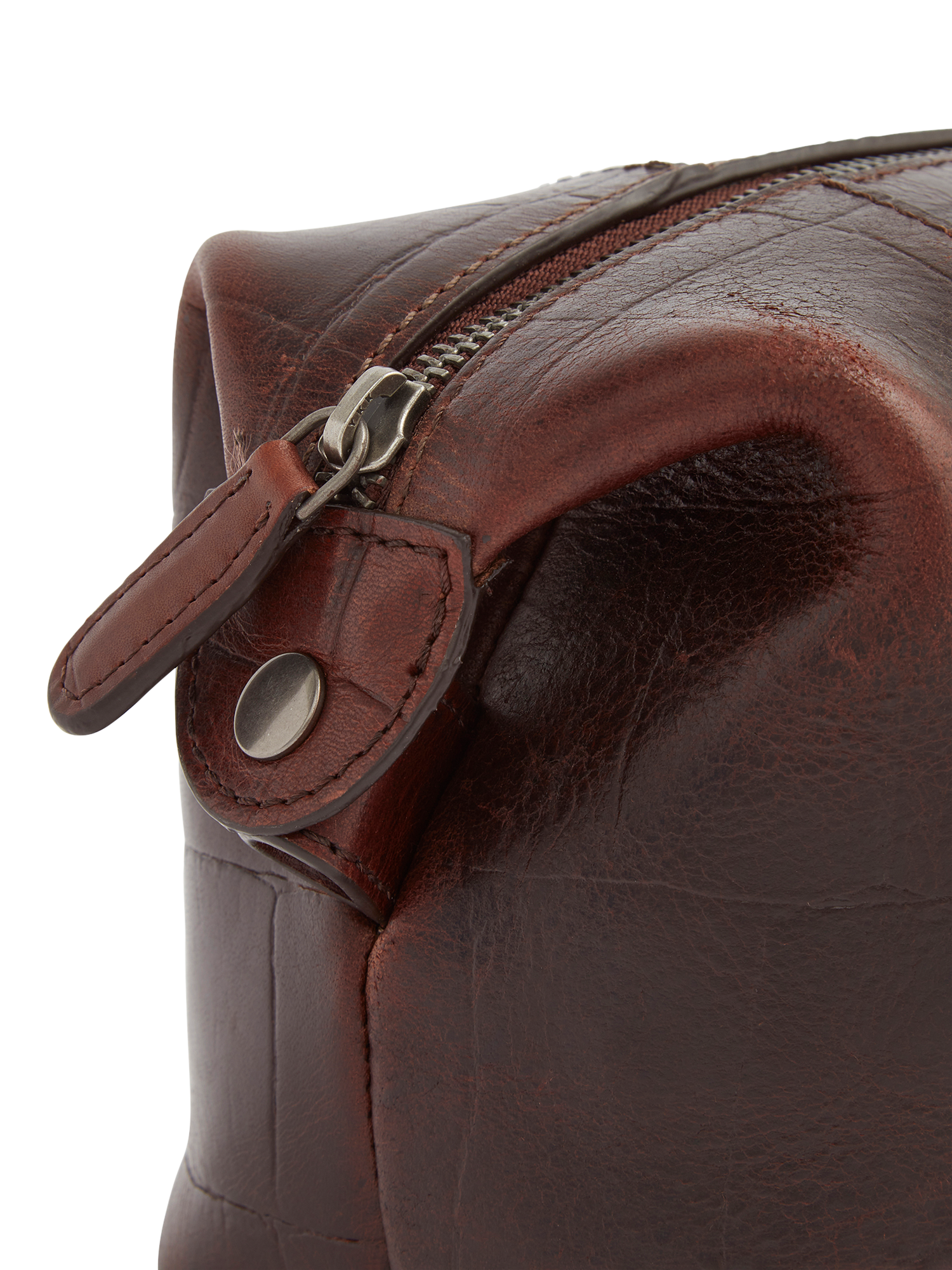 Product image 4 of 4, which shows OSPREY LONDON Brixton Leather Washbag, Cognac