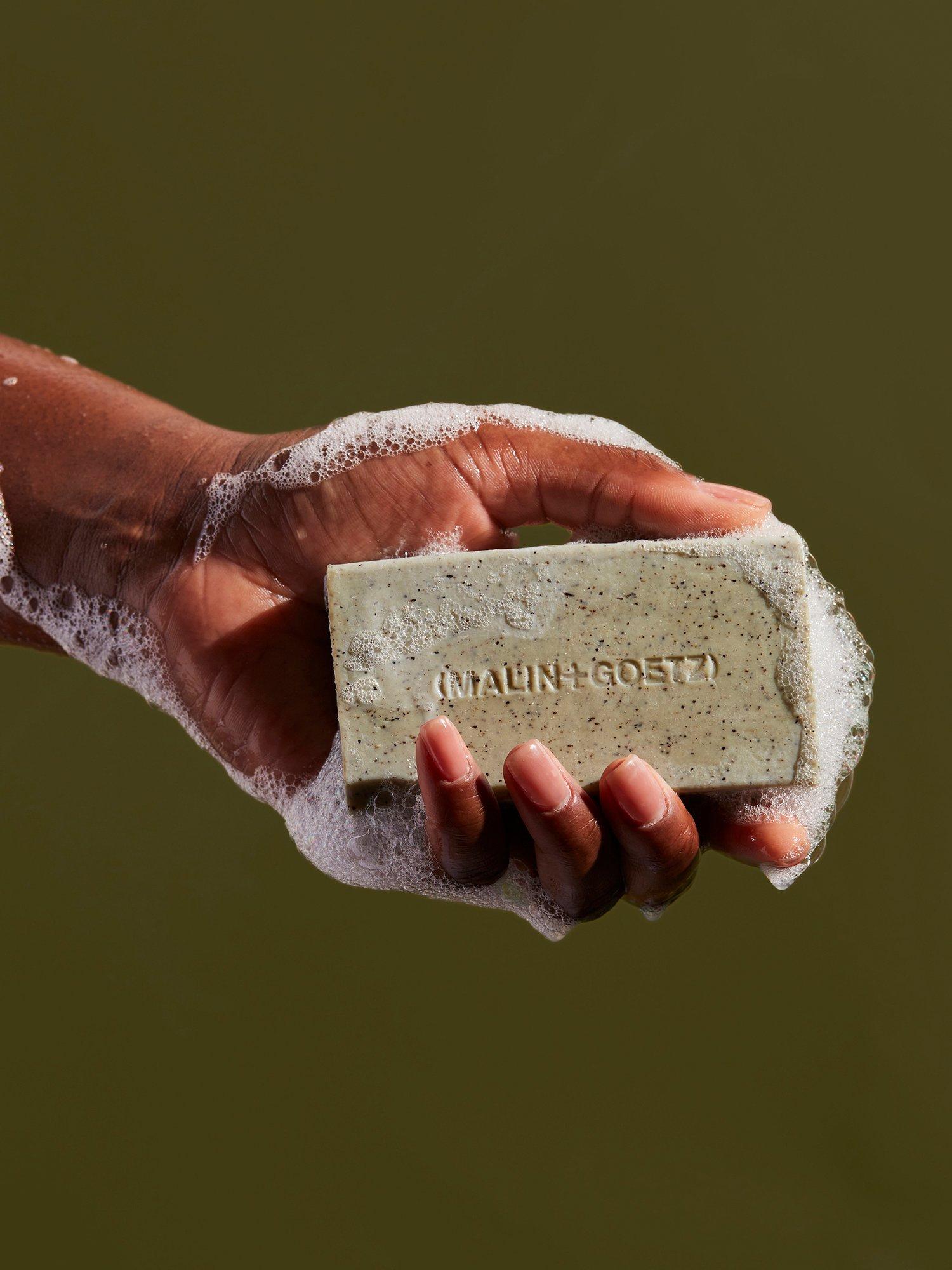Product image 2 of 4, which shows MALIN + GOETZ Mandelic Acid Exfoliating Soap Bar, 140g