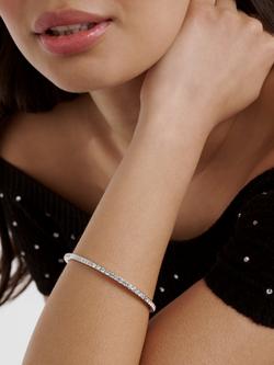 Ted Baker Claudia Narrow Crystal Hinged Bangle Bracelet - view 2, Silver