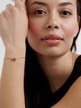 Ted Baker Petial Painted Flower Adjustable Bracelet, Gold/Red