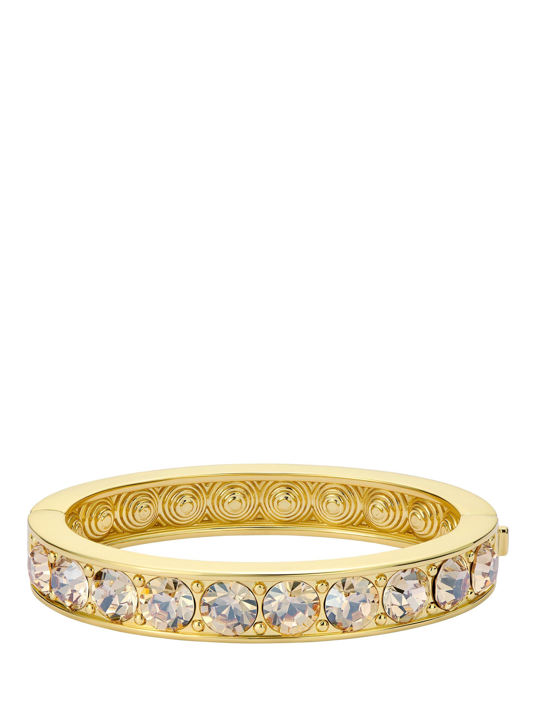 Product image 4 of 5, which shows Ted Baker Rosie Crystal Rock Hinged Bangle, Gold