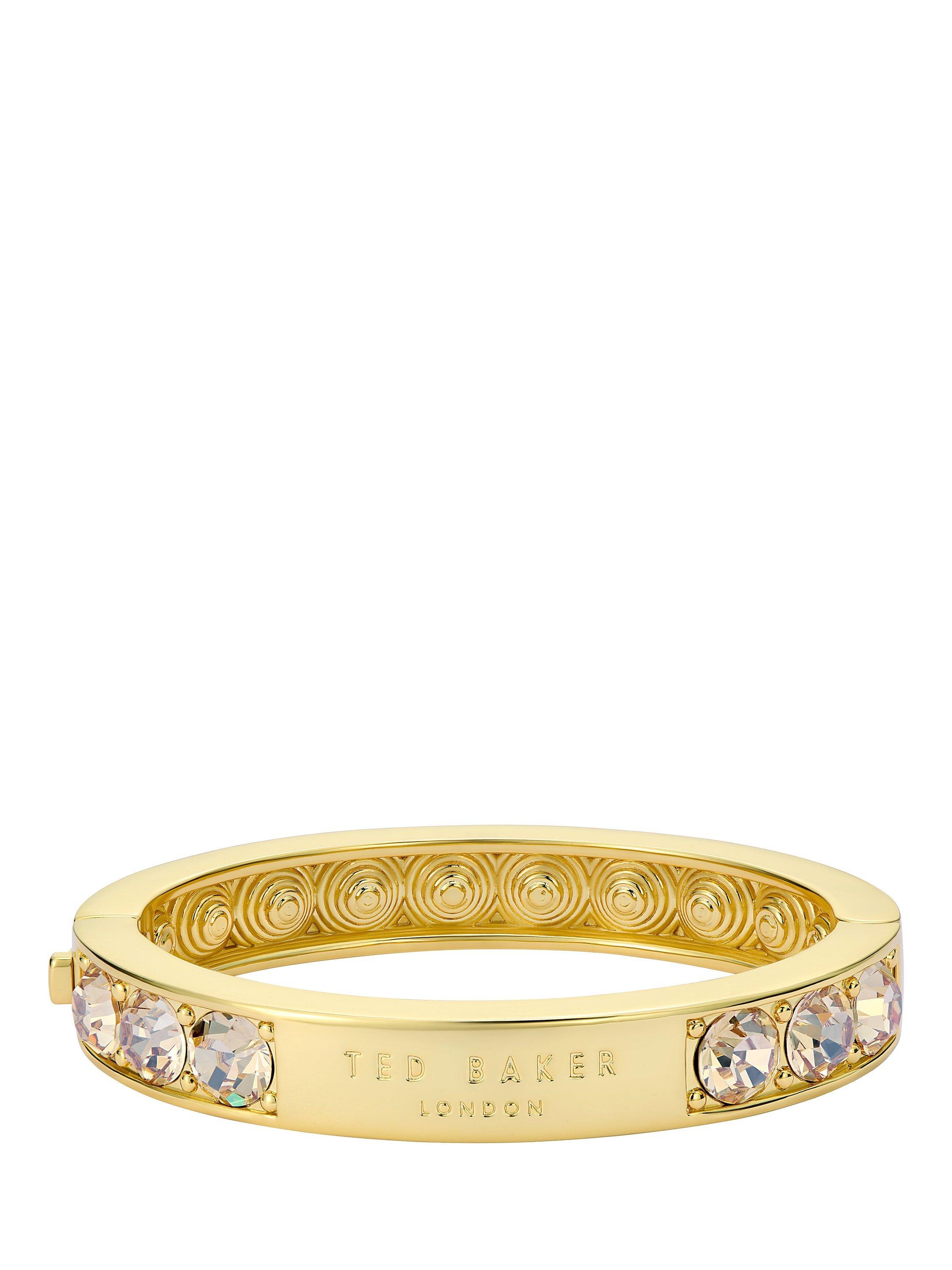 Product image 5 of 5, which shows Ted Baker Rosie Crystal Rock Hinged Bangle, Gold