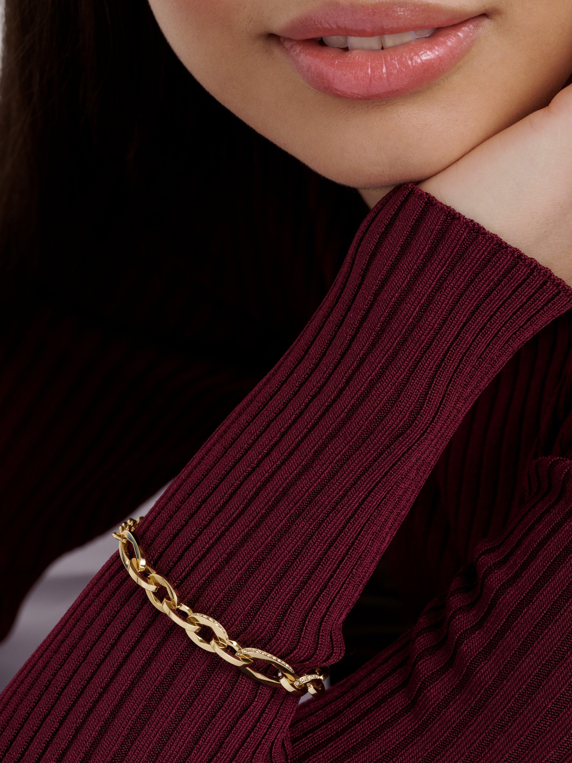 Product image 3 of 6, which shows Ted Baker Shianne Crystal Shimmer Chain Bracelet, Gold