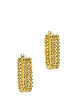 Ted Baker Bollie Crystal Bobble Hoop Earrings, Gold, Gold