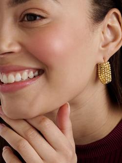 Ted Baker Bollie Crystal Bobble Hoop Earrings, Gold - view 2, Gold