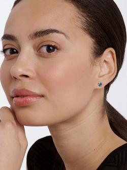 Ted Baker Gemme Crystal Gem Cluster Stud Earrings - view 2, Silver/Blue
