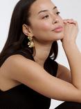 Ted Baker Pettala Flower Statement Drop Earrings, Gold