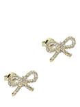 Ted Baker Ribecca Crystal Ribbon Bow Stud Earrings, Gold